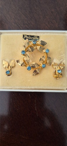 Priscilla brooch and - , earrings